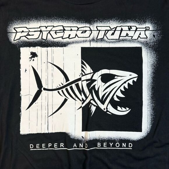 NWOT Psycho Tuna Unisex Black Graphic Short Sleeve Tee Shirt - Size M - Picture 6 of 10